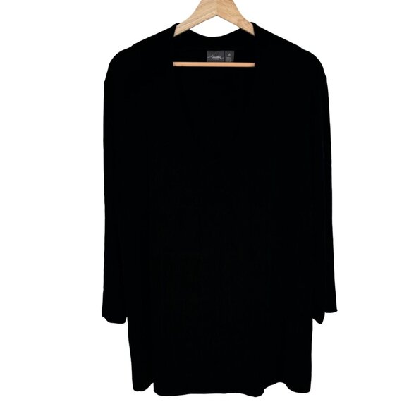 Chicos 4 Travelers classic Black V-Neck 3/4 Sleeve top shirt womens plus Size 2x - Picture 2 of 13